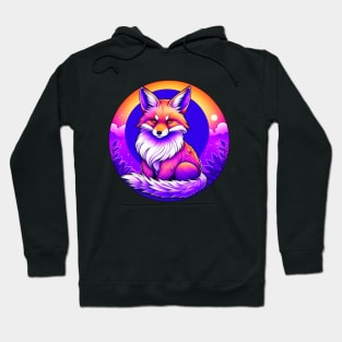 Purple Kitsune Fox Hoodie